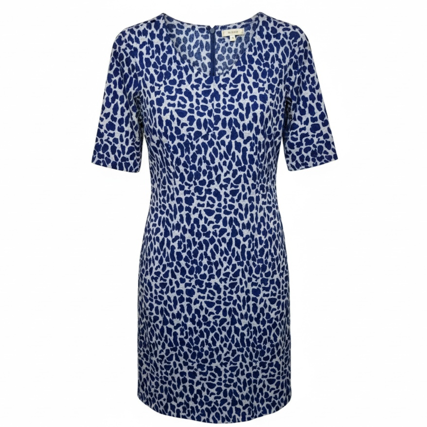 Knit Dress Casual Short By Tyler Boe In Blue & White, Size: M