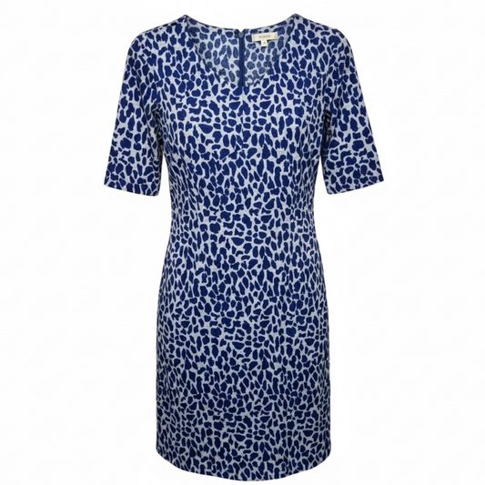 Knit Dress Casual Short By Tyler Boe In Blue & White, Size: M