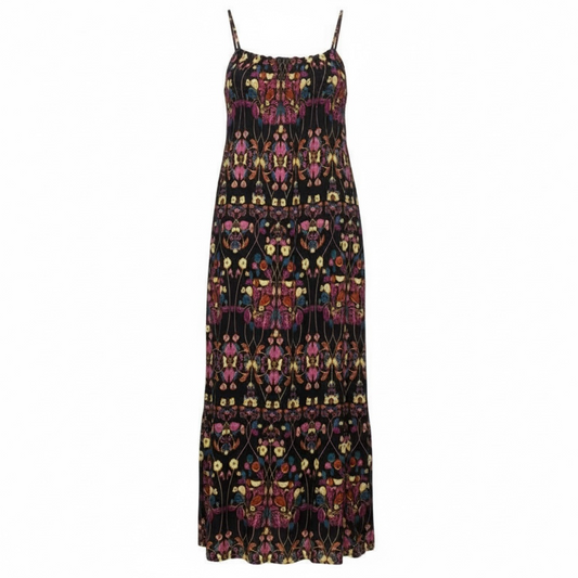 Quilted Floral Maxi Dress By Anthropologie In Floral Print, Size: S