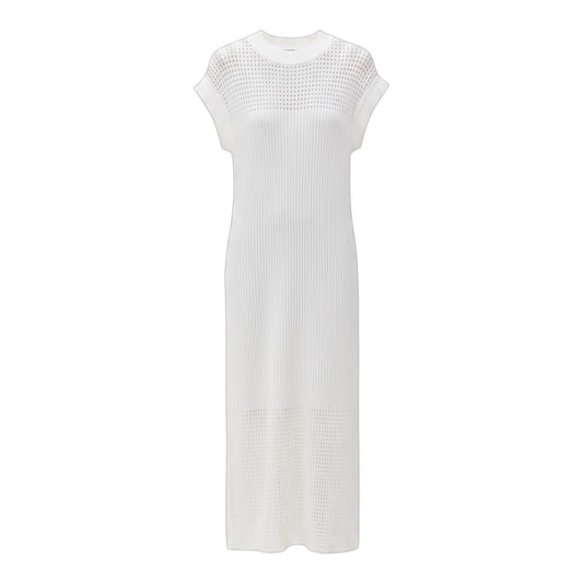Cheston Cotton Knit Maxi Dress By Varley In White, Size: L