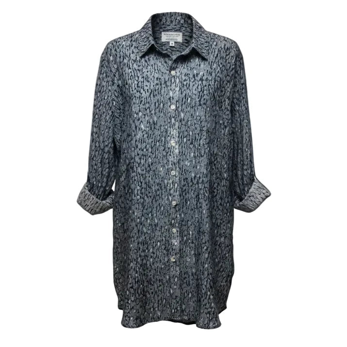 Printed Girlfriend Dress By Emily Phillips In Blue, Size: S