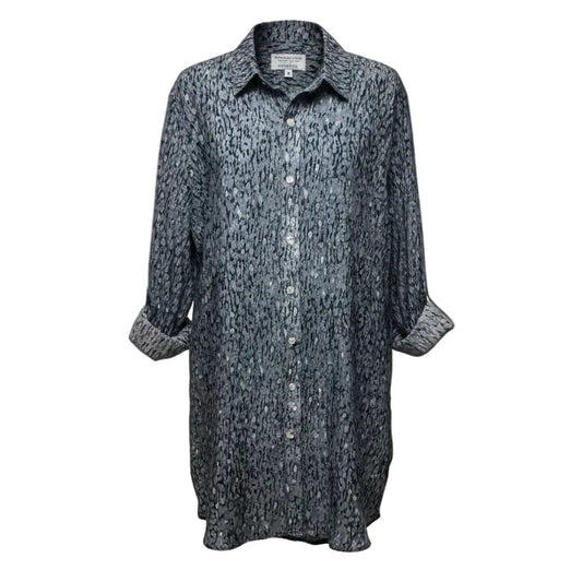 Printed Girlfriend Dress By Emily Phillips In Blue, Size: S
