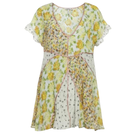 Wildflower Patchwork Mini Dress By Free People In Multi-colored, Size: M