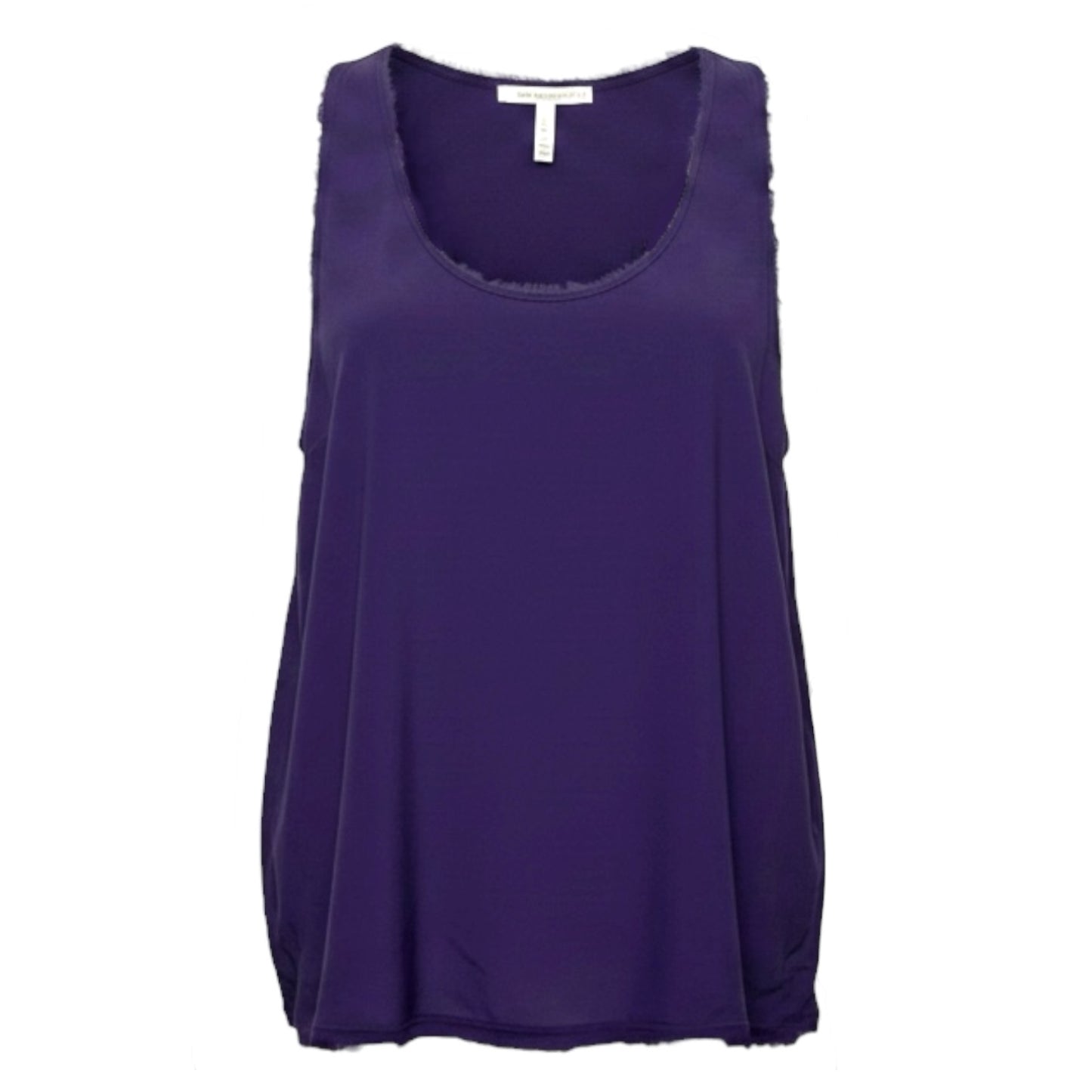 Kenji Silk Raw Hem Tank Top Sleeveless By Joie In Purple, Size: L