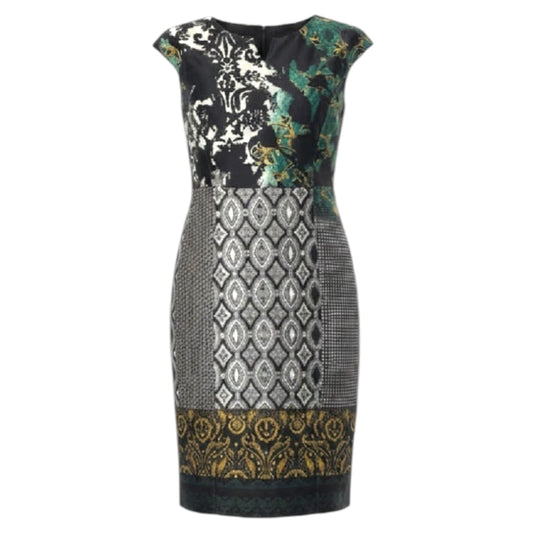 Patchwork Shift Dress By Gerry WeberIn Multi-colored, Size: S