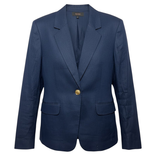 100% European Linen Structured Blazer By Quince In Navy, Size: L