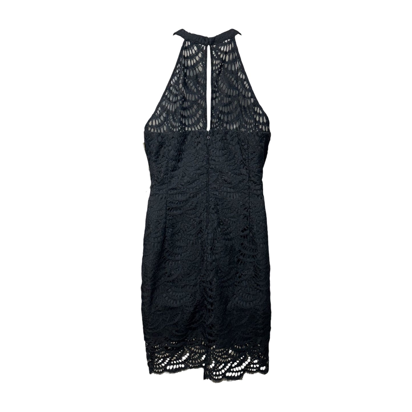 Kenna Lace Sheath Dress Designer By Lilly Pulitzer In Onyx Scalloped Fan Lace, Size: M ESTIMATED
