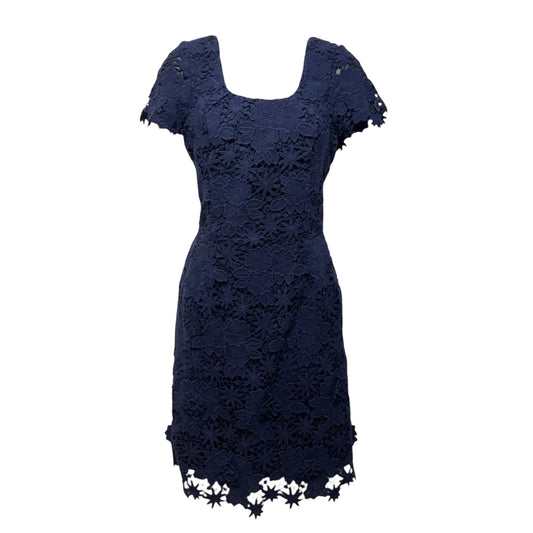 Marta Dress Designer By Lilly Pulitzer In True Navy Truly Floral Lace, Size: 6