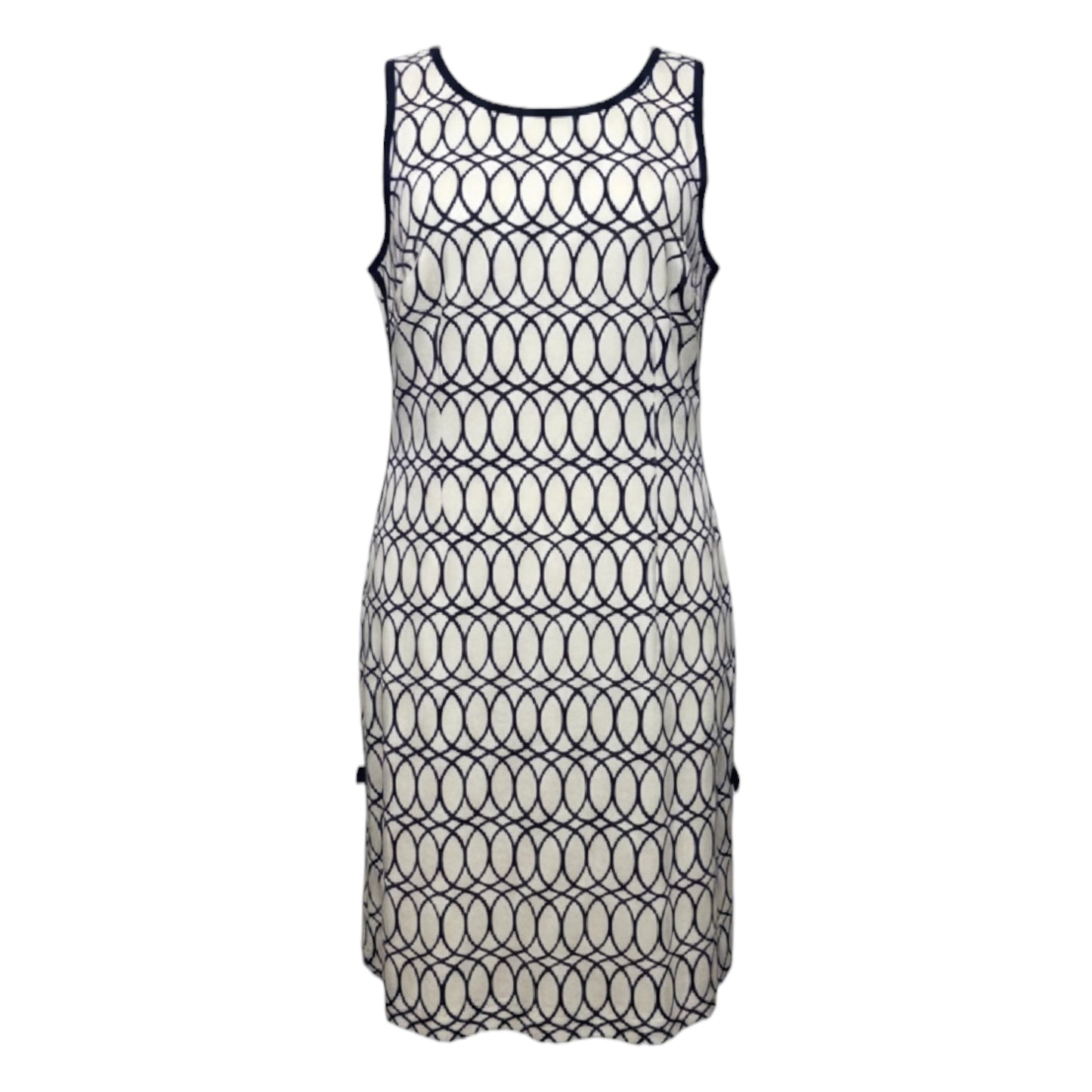 Francesca Dress Designer By Lilly Pulitzer In Tickle the Ivories Navy & White, Size: L