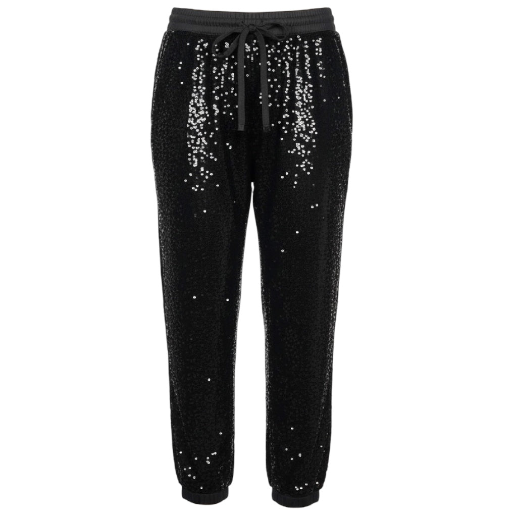 High-Rise Sequin Joggers By Express In Black, Size: S