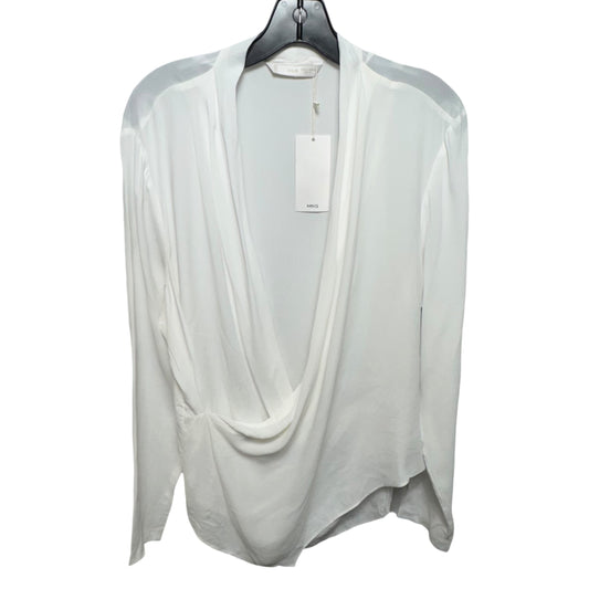 Top Long Sleeve By Mng In White, Size: 8