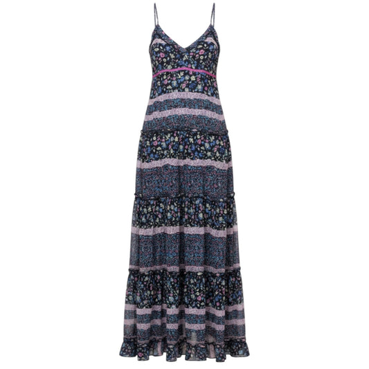 Floral Tiered Maxi Dress By Patrons Of Peace In Multi-colored, Size: S