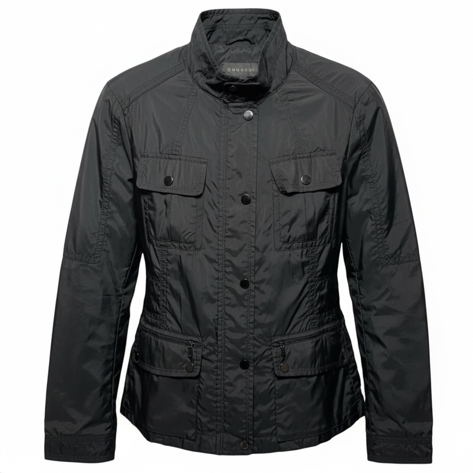 Utility Windbreaker Jacket By Bagatelle In Black, Size: M