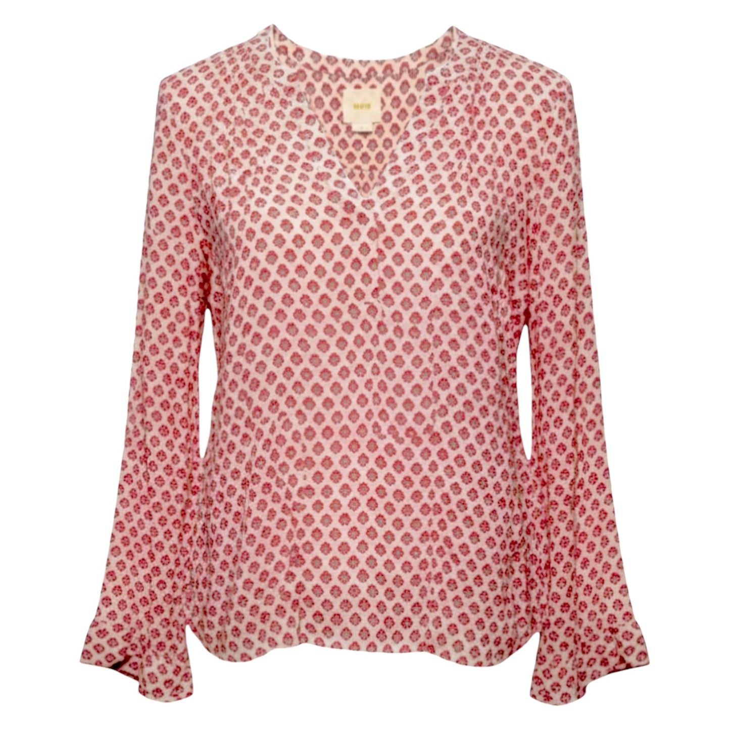 Laiken Henley Tunic By Maeve In Red Motif, Size: 4