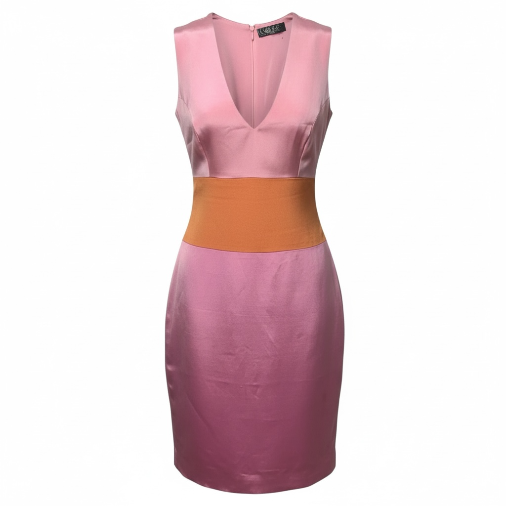 Dress Casual Short By Rene Ruiz In Orange & Pink, Size: 4 (estimated)