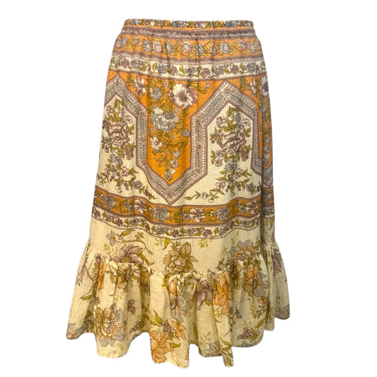 Gianna Flounced Skirt Maxi By Mes Desmoiselles In Floral Print, Size: 8