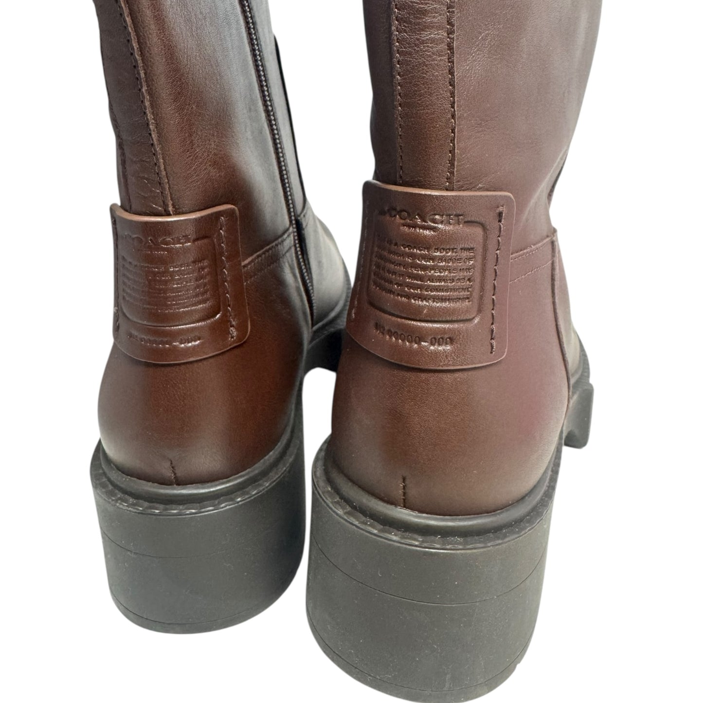 Lilli Boots Designer By Coach In Brown, Size: 7