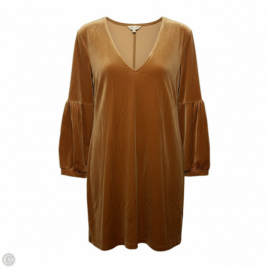 Velvet Balloon-Sleeve Dress By Madewell In Burnt Sienna, Size: S