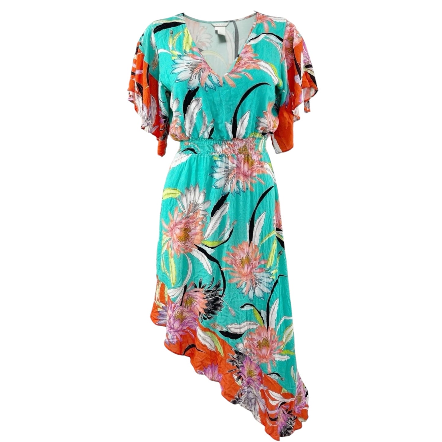 Shangri La Asymmetrical Swim Coverup By Trina By Trina Turk In Floral Print, Size: XS
