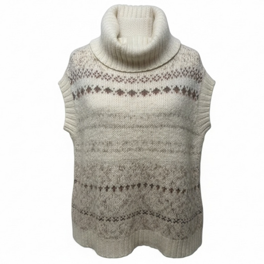 Snow Bunny Fair Isle Cowl Neck Sweater By Free People In Multi-colored, Size: L