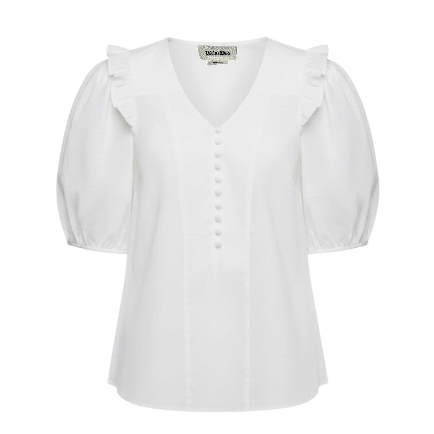 Twity Satin Top By Zadig And Voltaire In White, Size: XS