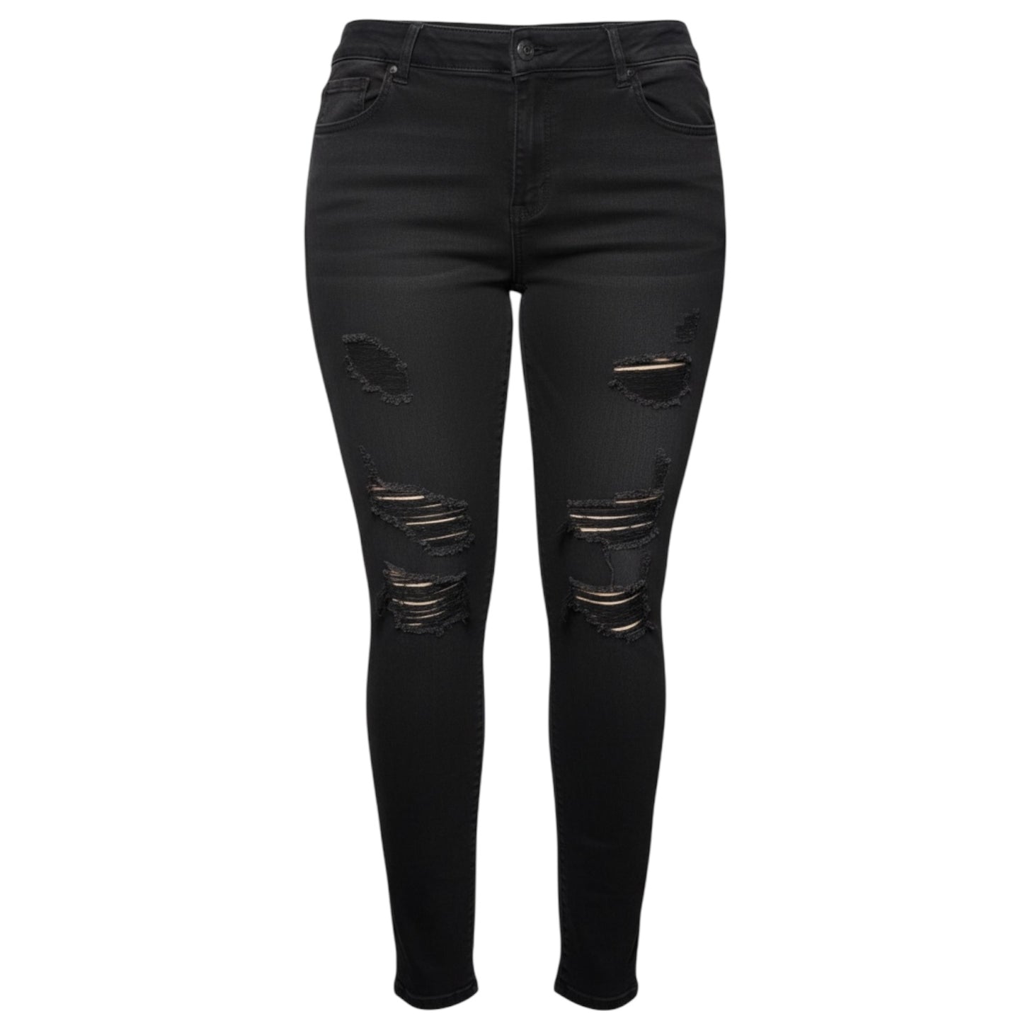 Bombshell Skinny Premium Stretch Jeans By Torrid In Black Denim, Size: 18T