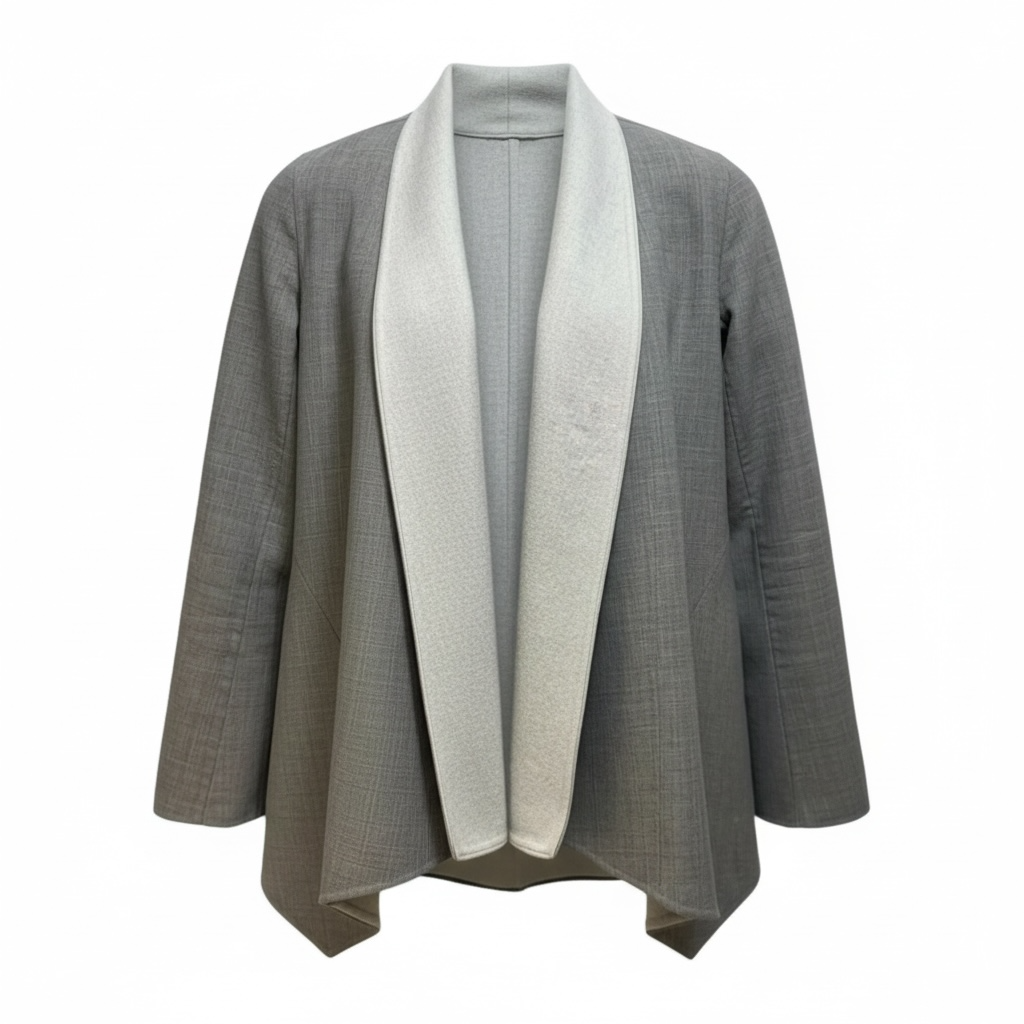 Zanita Reversible Wool Cashmere Double Face Jacket In Designer By Lafayette 148 In Nickel Melange, Size: 6