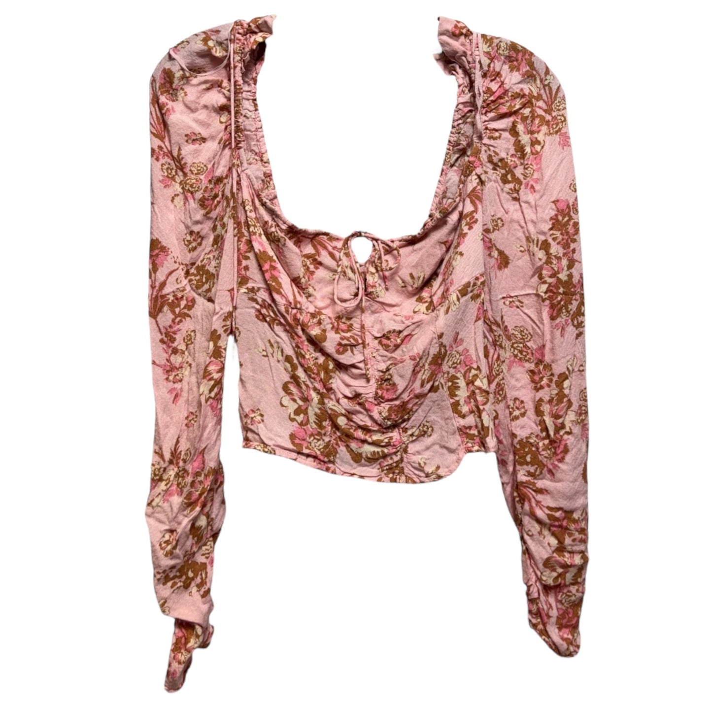 Hilary Printed Top By Free People In Pink, Size: S