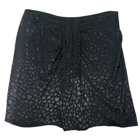 Heart Jacquard Gathered Mini Skirt By Atelier & Other Stories In Black, Size: 8