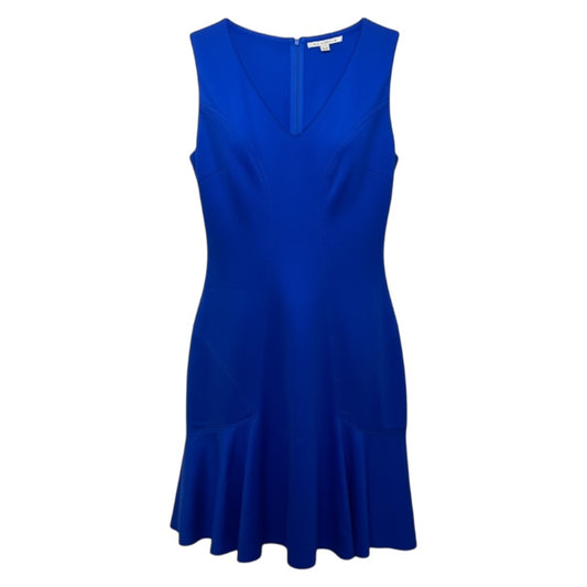 Carla Stretch Knit Drop Flare Dress Designer By Diane Von Furstenberg In Blue, Size: 4