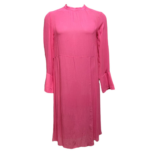 Long-Sleeve Sheer Tunic Dress By Anthropologie In Pink, Size: S