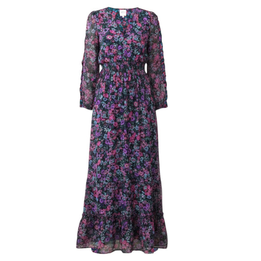 Anouska Dress Designer By Misa In Gemstone Floral Print, Size: S