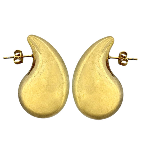 Iconic Teardrop Gold Tone Stud Earrings