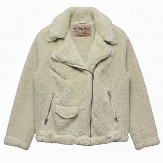 Teddy Moto Jacket By We The Free In Cream, Size: L