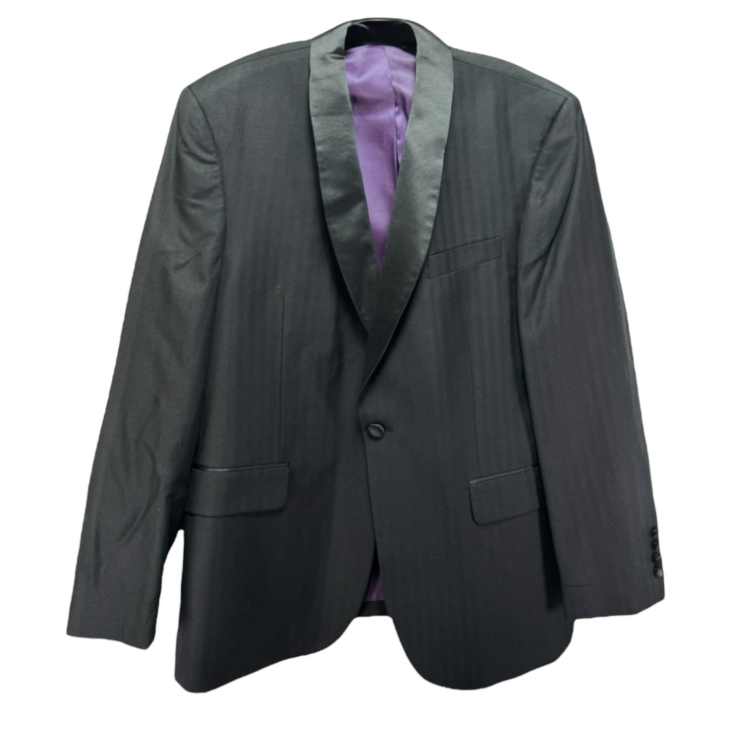 Men’s Shawl Collar Wool Blend Tuxedo Jacket & Trousers Suit By Jos A. Bank In Black, Size: 44