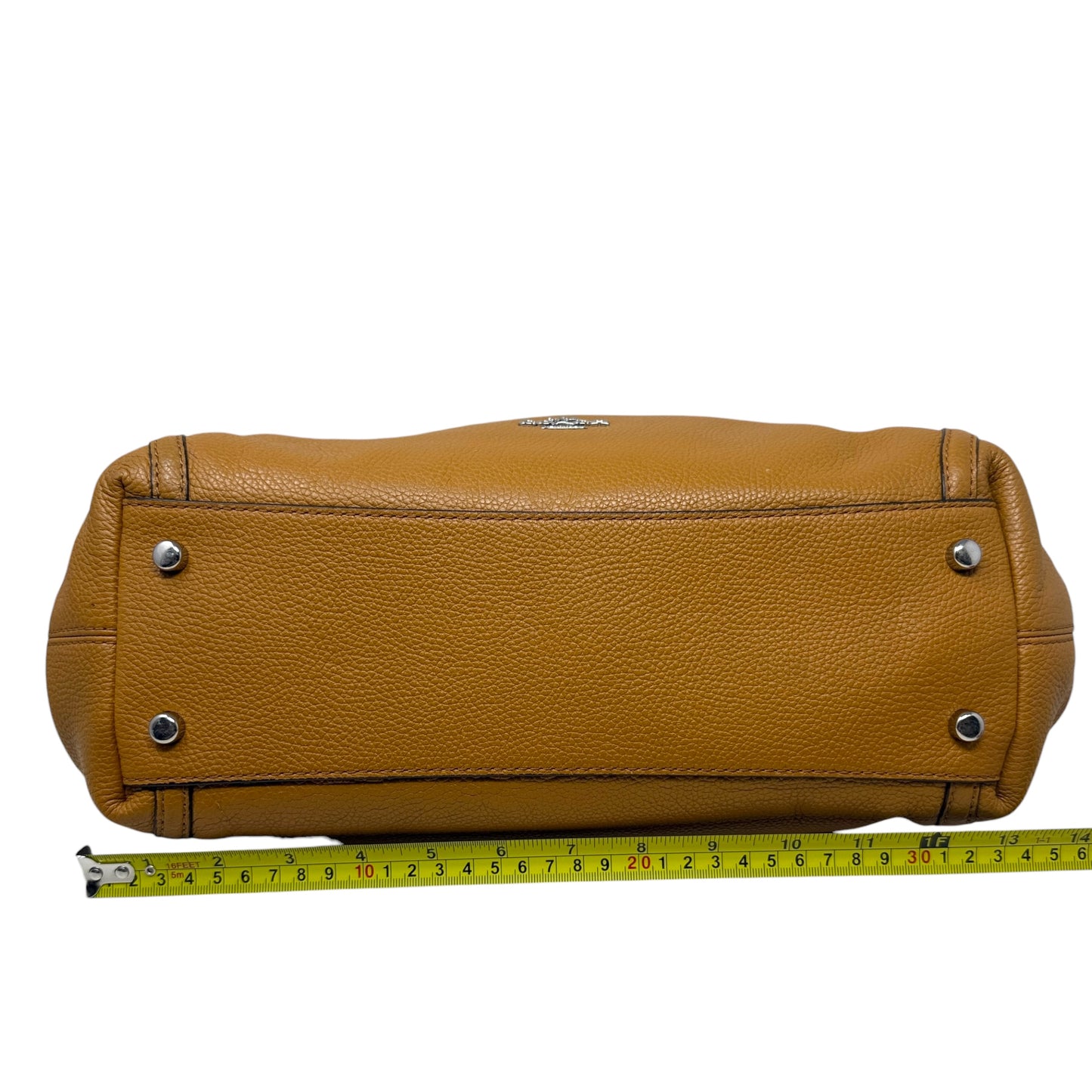 Turnlock Edie Pebbled Leather Shoulder Bag Designer By Coach, Size: Medium