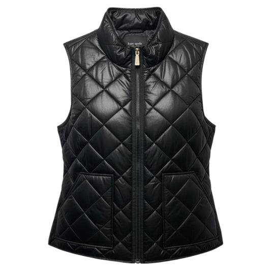 Quilted Vest Designer By Kate Spade In Black, Size: XL
