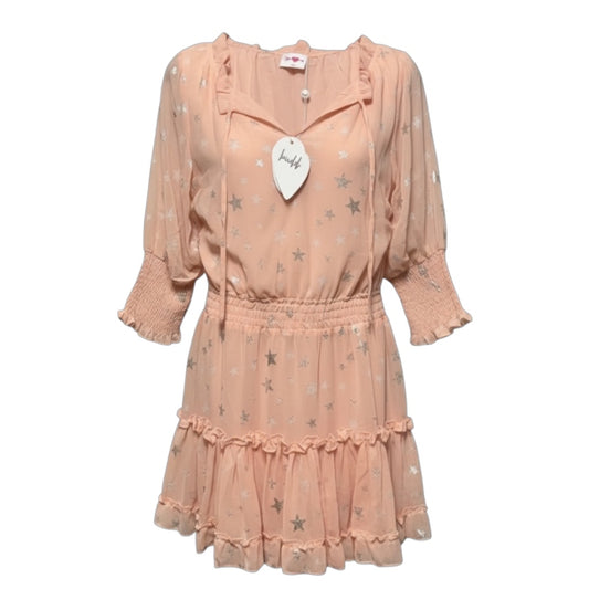 Bronx Smocked Waist Mini Dress By Buddy Love In Ballet Slipper, Size: S