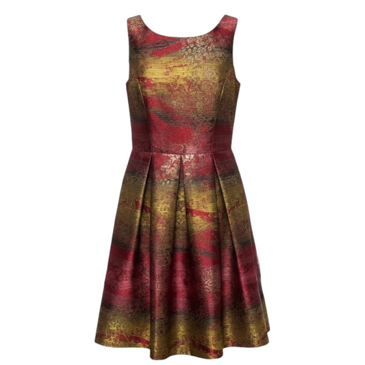 Rosa Multi-Color Metallic Sleeveless Fit & Flare Dress By Nicole Miller In Multi-colored, Size: 6