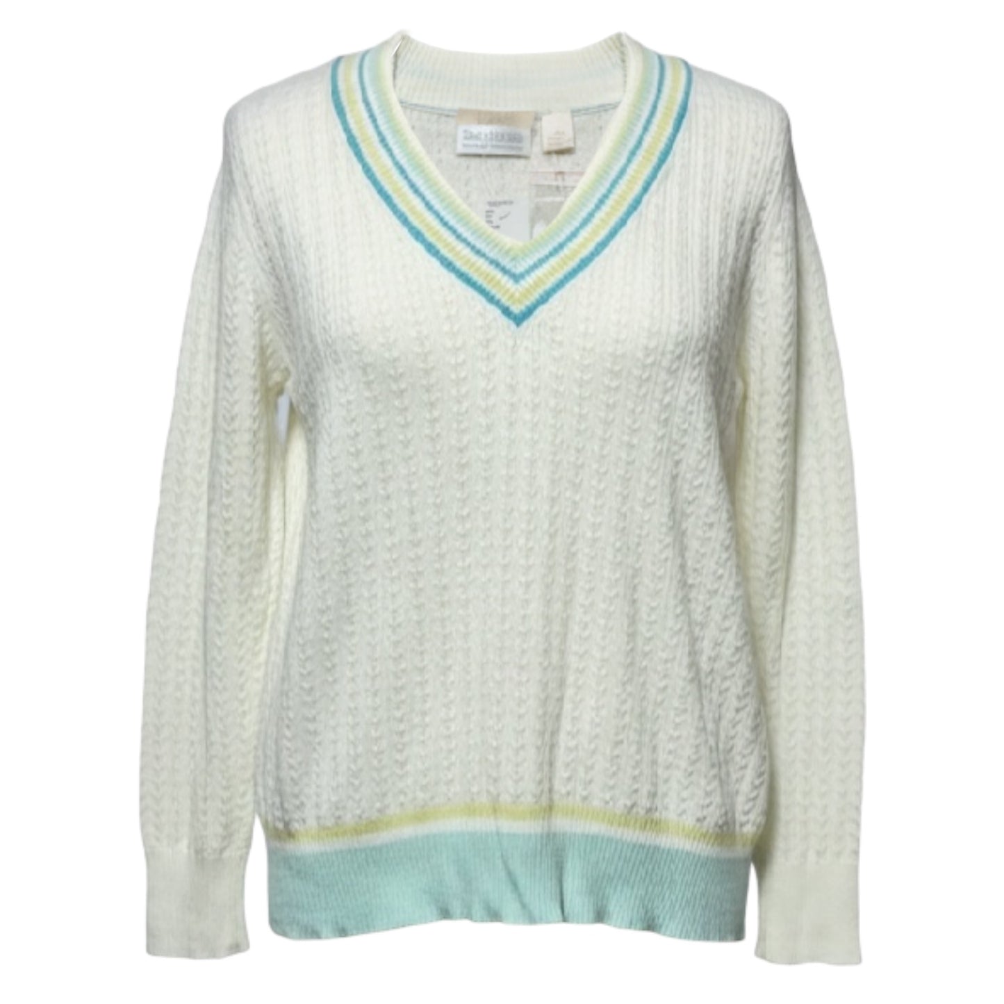 Cotton & Linen Sweater By Imma In Cream, Size: XL