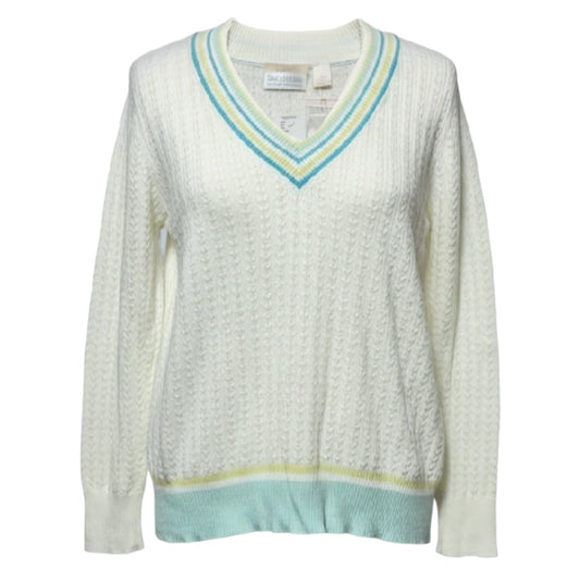 Cotton & Linen Sweater By Imma In Cream, Size: XL