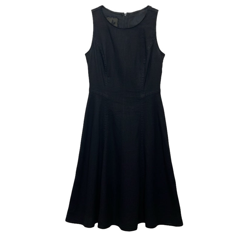 Italian Linen Sleeveless Dress By Claudio Milano In Black, Size: XS