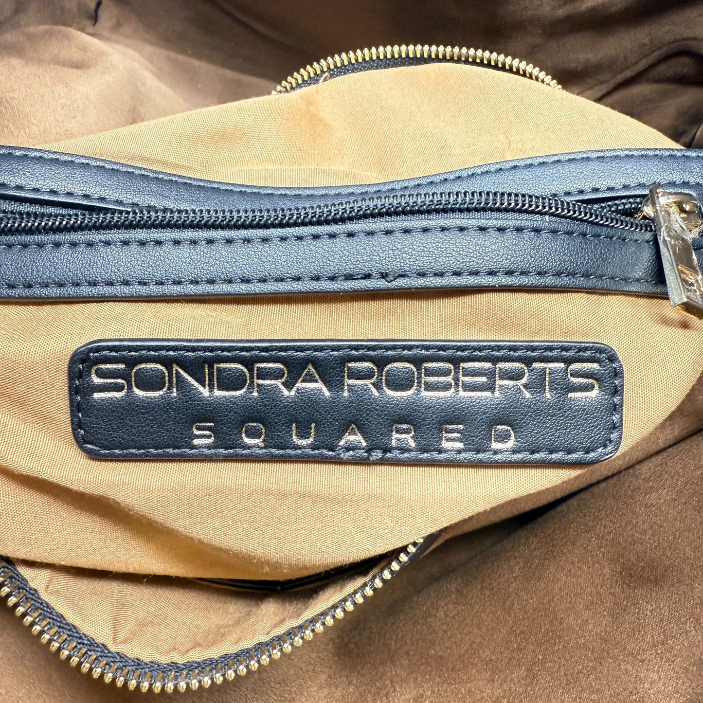 Squared Hobo Tote Designer By Sondra Roberts, Size: Medium
