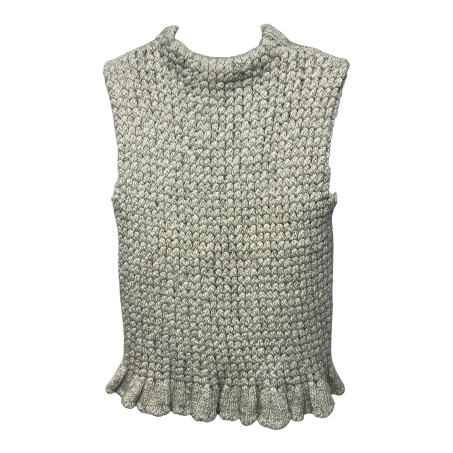Wool Blend Sweater By Lan Andrius In Cream & Green, Size: M