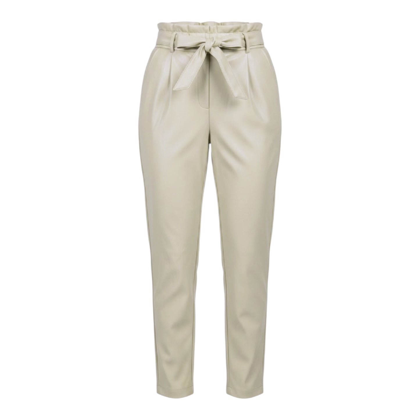 Paper Bag Waist Faux Leather Pants Other By Bagatelle In Cream, Size: S