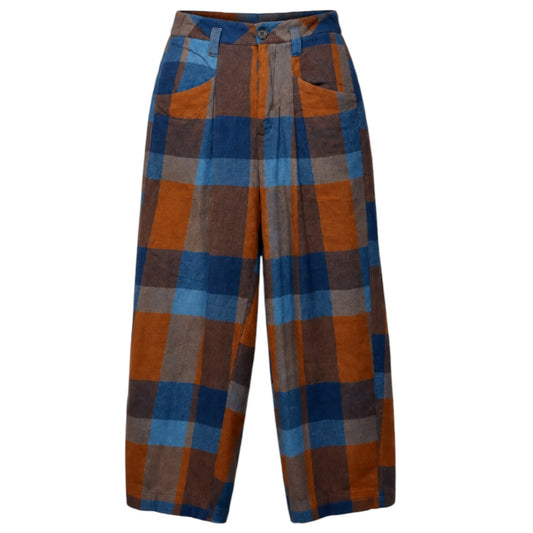 Cass Slouch Trousers By Free People In Indigo Combo, Size: M (estimated)