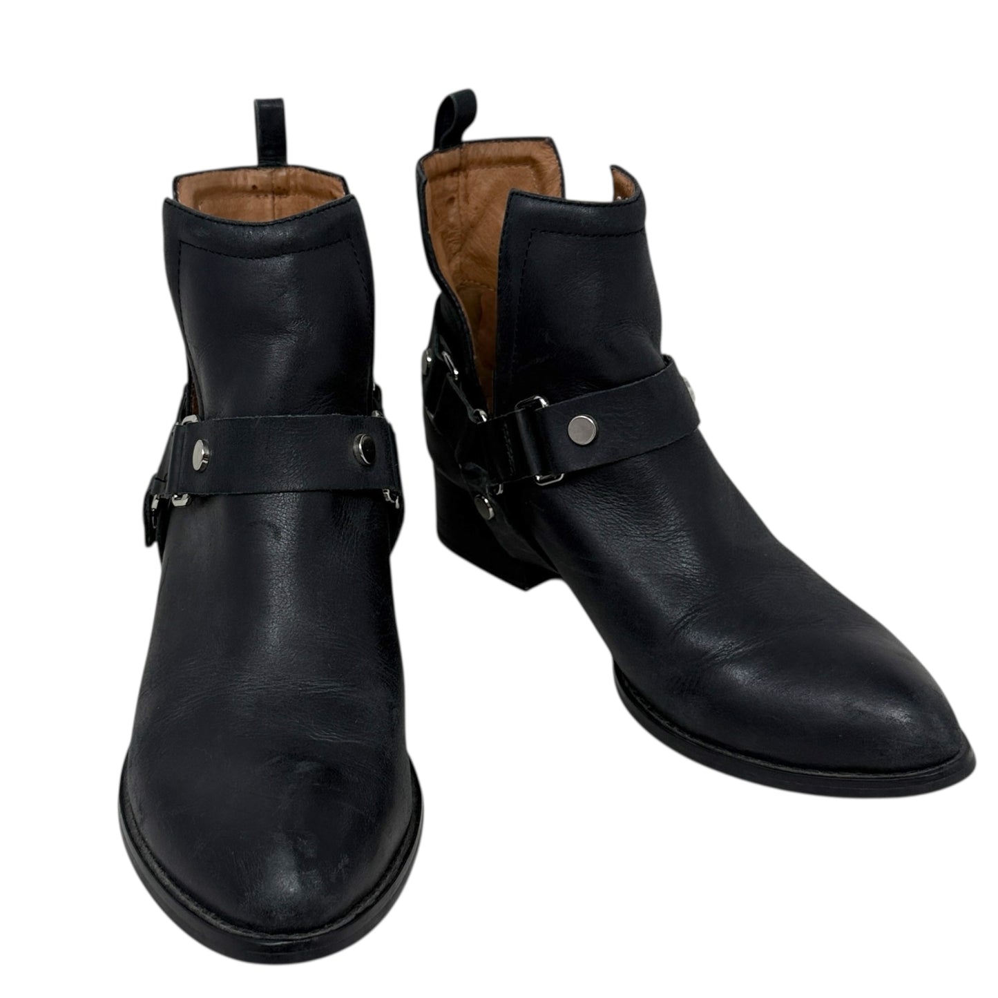 Musk-Harness Ankle Boots Heels By Jeffrey Campbell In Black, Size: 9