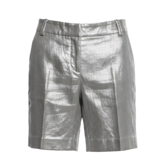 The City Fit Linen Shorts By J. Crew In Gold, Size: 6