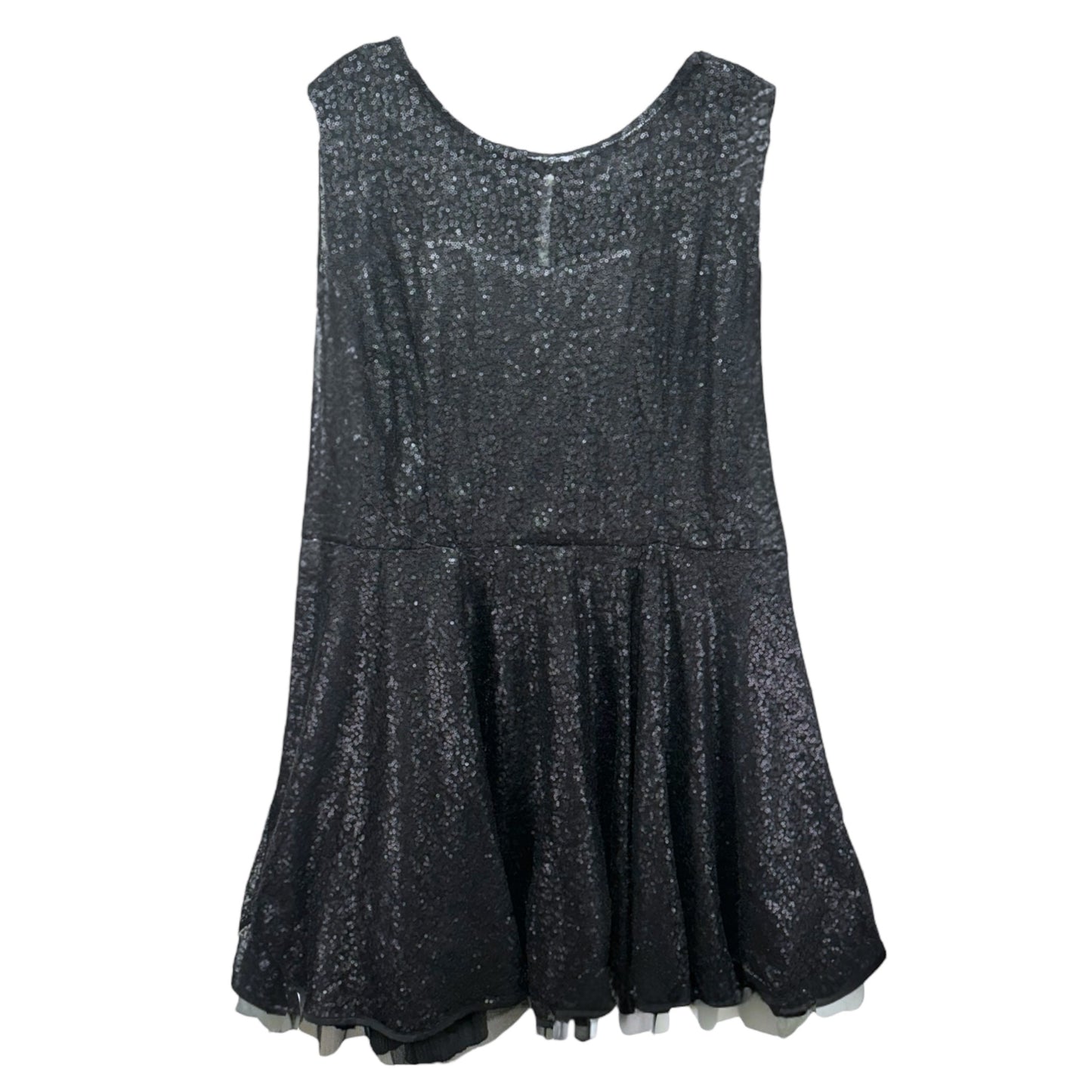 Sequin Kick Out Dress By Ax Paris In Black, Size: 22