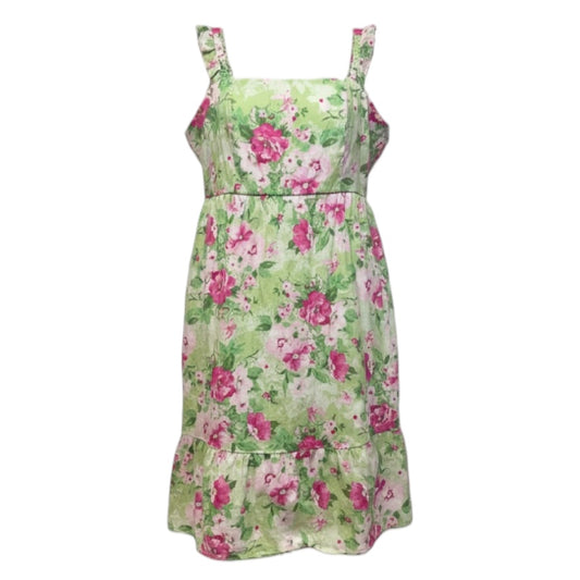 Poplin Tiered Ruffle Strap Dress By Torrid In Floral Print, Size: 2X